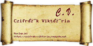 Czifrák Viktória névjegykártya