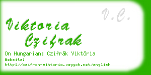 viktoria czifrak business card